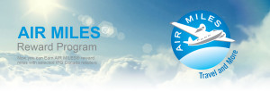 Air Miles Banner image with background of clouds